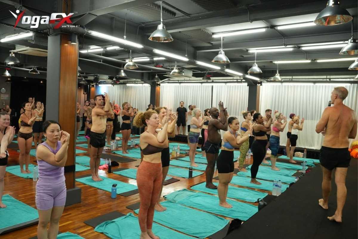 Bikram YogaFX Seminyak hot yoga class, the nearest authentic option for practitioners staying in Sanur
